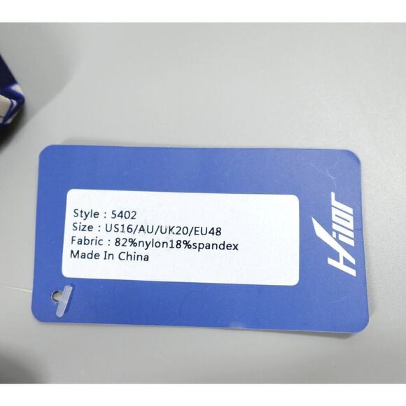 Hilor Tankini Top Womens 16 Blue Floral Ruched Side Built in Bra Cruise Flowy - Picture 2 of 16